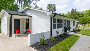 white house and garage