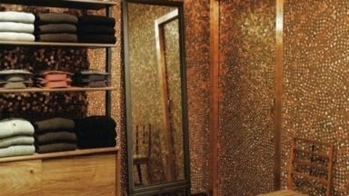 Create a floor from pennies