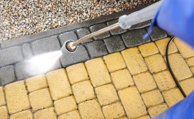 Cleaning driveway