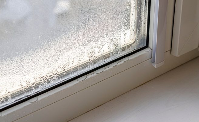 Drops,Of,Condensate,And,Black,Mold,On,A,Substandard,Metal-plastic